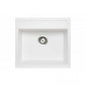 Carysil Waltz White Single Bowl Granite Kitchen Sink 560*510mm