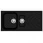 New Beethoven D150 Nera Black 1 and 1/4 Bowl Granite Kitchen Sink 1000*500mm