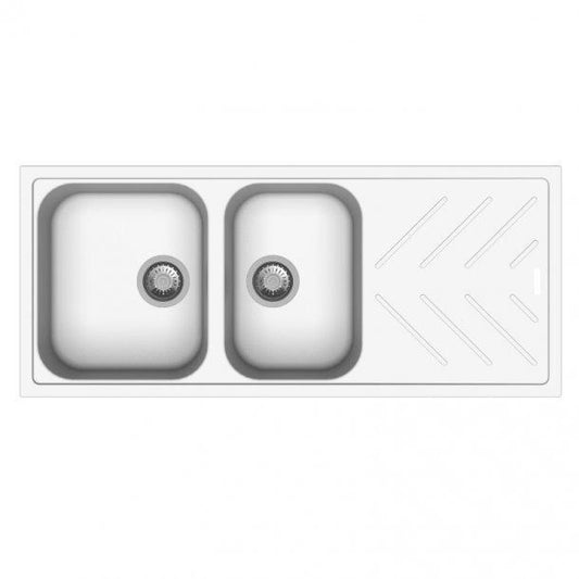 New Beethoven D200 Snova White 1 and 3/4 Bowl Granite Kitchen Sink 1060*500mm