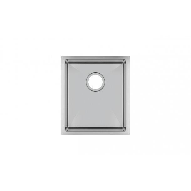 304 Stainless Steel Hand-made Single Bowl Kitchen Sink(Round Edges) 390*450*215mm
