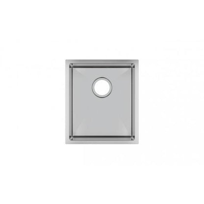 304 Stainless Steel Hand-made Single Bowl Kitchen Sink(Round Edges) 390*450*215mm