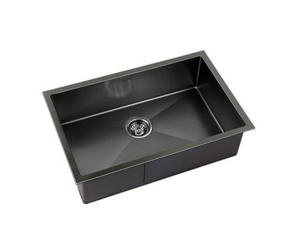 304 Stainless Steel Black Hand-made Single Bowl Kitchen Sink(Round Edges) 762*457*254mm