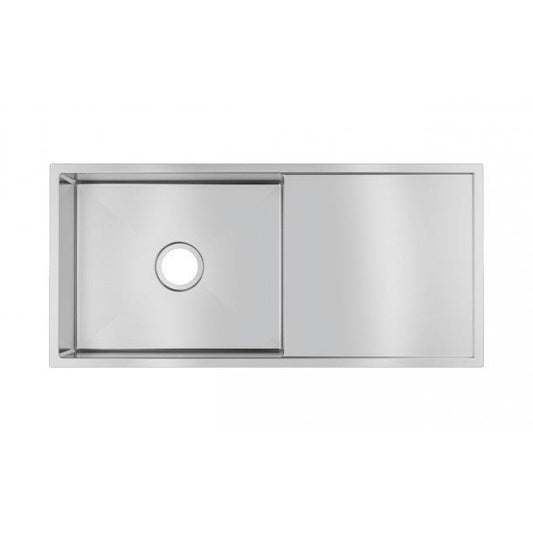 304 Stainless Steel Hand-made Single Bowl Kitchen Sink(Round Edges) 960*450*230mm