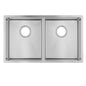 304 Stainless Steel Hand-made Double Bowl Kitchen Sink(Round Edges) 770*450*215mm
