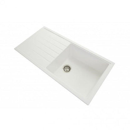 Carysil Vivaldi White Single Bowl with Drainer Granite Kitchen Sink 1000*500mm