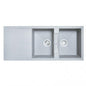 Carysil Jazz Concrete Grey Double Bowl with Drainer Granite Kitchen Sink 1150*500mm