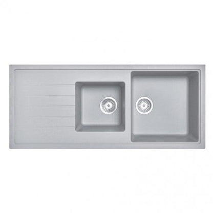 Carysil Vivaldi Concrete Grey 1 and 1/2 Bowl  Granite Kitchen Sink 1160*500mm
