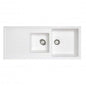Carysil Vivaldi White 1 and 1/2 Bowl Granite Kitchen Sink 1160*500mm