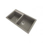 Carysil Vivaldi Concrete Grey Double Bowl Granite Kitchen Sink 860mm*500mm