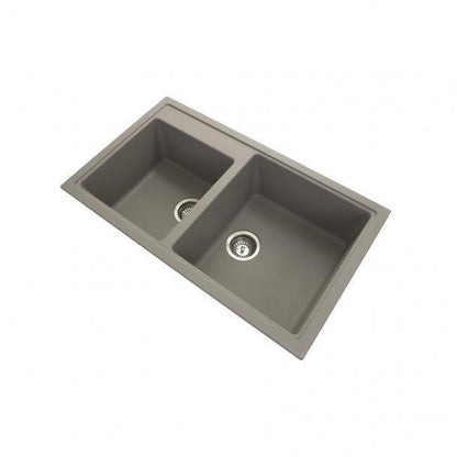 Carysil Vivaldi Concrete Grey Double Bowl Granite Kitchen Sink 860mm*500mm