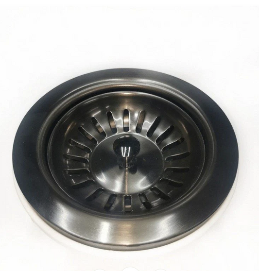 90/114mm Kitchen Sink Black Strainer Waste Assembly Stainless Steel 304