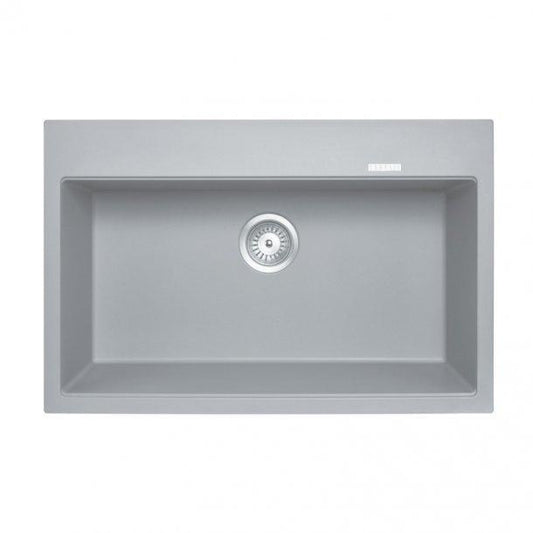 Carysil Waltz Concrete Grey Single Bowl Granite Kitchen Sink 780*510*220mm