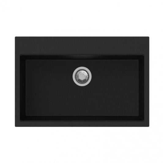 Carysil Waltz Black Single Bowl Granite Kitchen Sink 780*510*220mm