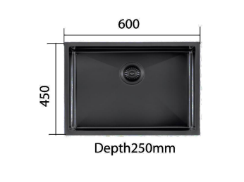 Kitchen/Luandary Sink-Single Bowl 600x450x250mm