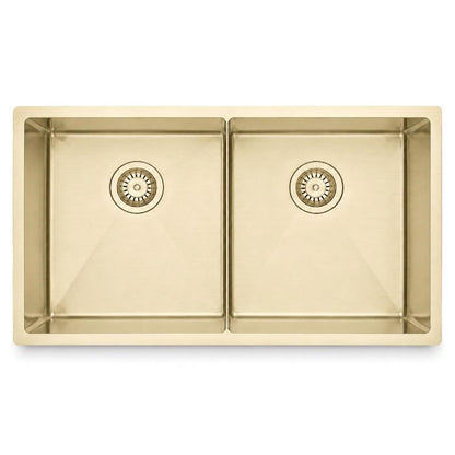 Kitchen/Laundary Stainless Steel Hand-made Double Bowl Kitchen Sink 900*450*250mm