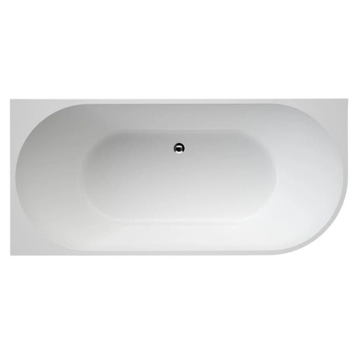 Caroma Urbane II Back To Corner Bath Left Hand Side 1700 Overflow White