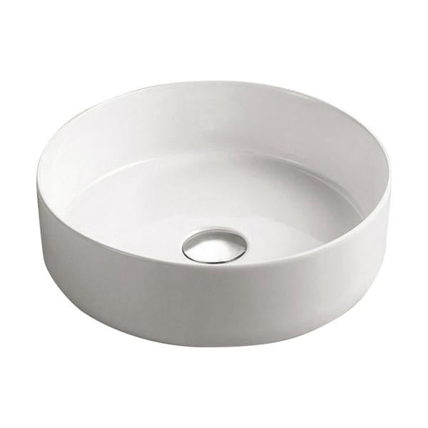 JAMIE Above Counter Basin in Gloss White Finish