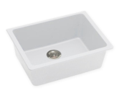 White Granite Quartz Stone TopUndermount Kitchen Sink Single Bowl 635*470*241mm