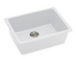 White Granite Quartz Stone TopUndermount Kitchen Sink Single Bowl 635*470*241mm
