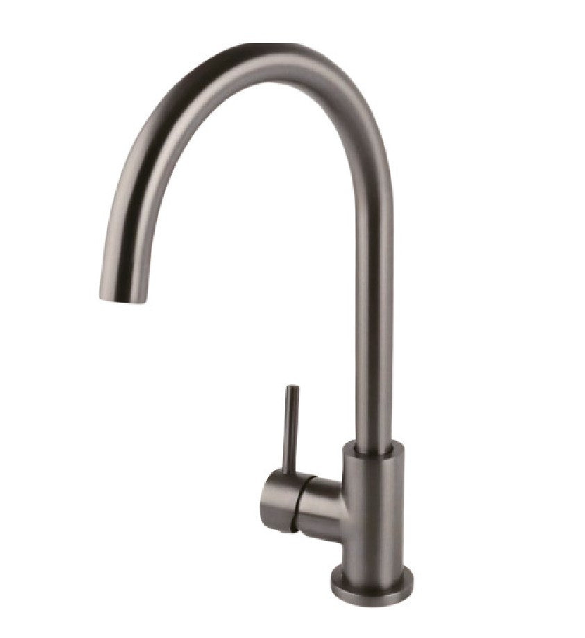 JESS Goose Neck Sink Mixer in Gun Metal