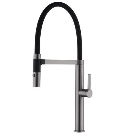 ROMEO Gun Metal Sink Mixer with Black Hose