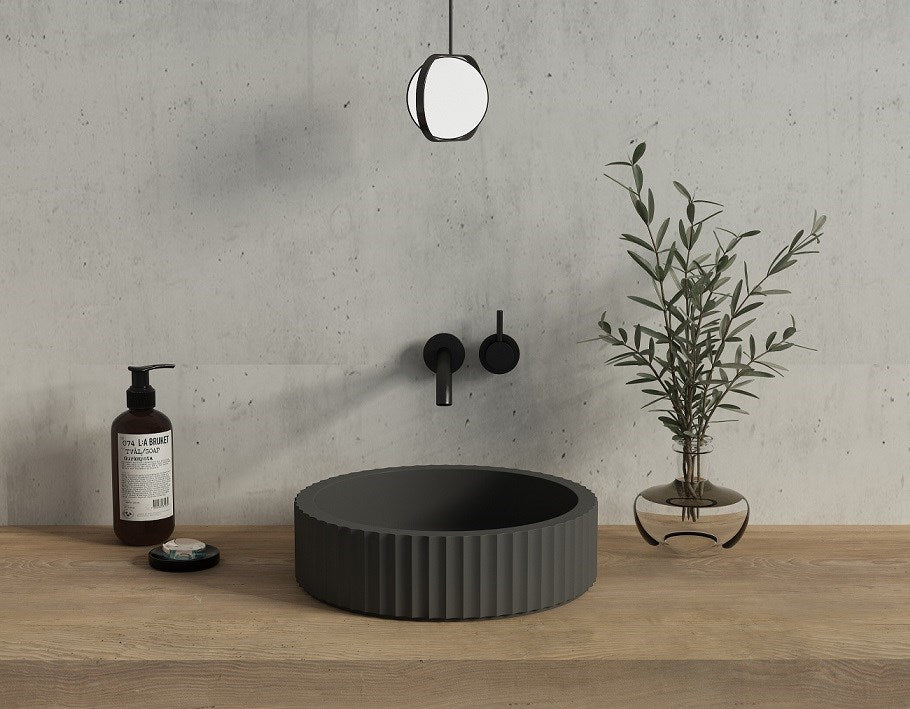 PIAZA Above Counter Basin in Matte Black