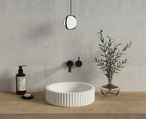 PIAZA Above Counter Basin in Matte White