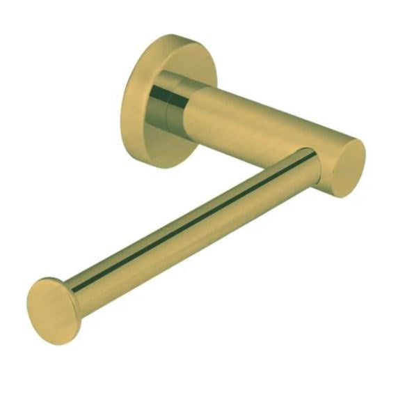 LUCID PIN Series Brushed Yellow Gold Round Stainless Steel Wall Mounted Toilet Paper Roll Holder