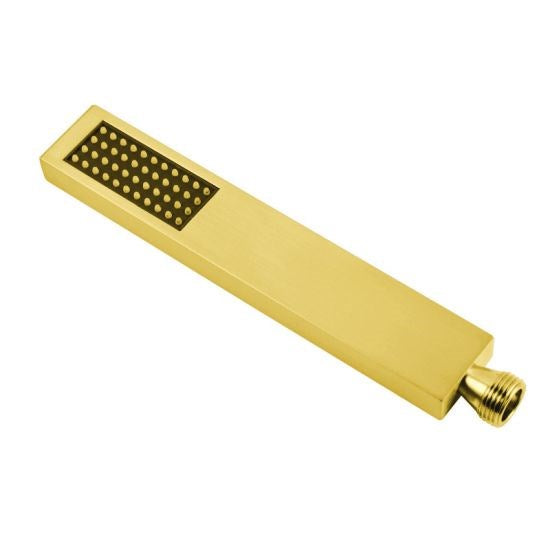 Square Single Function Brushed Brass Handheld Shower