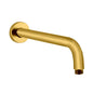 Round Brushed Yellow Gold Stainless Steel Wall Mounted Shower Arm 400mm