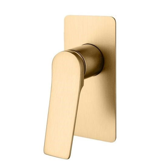 RUSHY Series Square Brushed Yellow Gold Built-in Shower Mixer