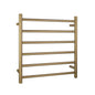 Brushed Yellow Gold Electric Heated Towel Rack 6 Bars