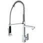 Square Spring Chrome Commercial Double Spout Kitchen Sink Mixer Tap