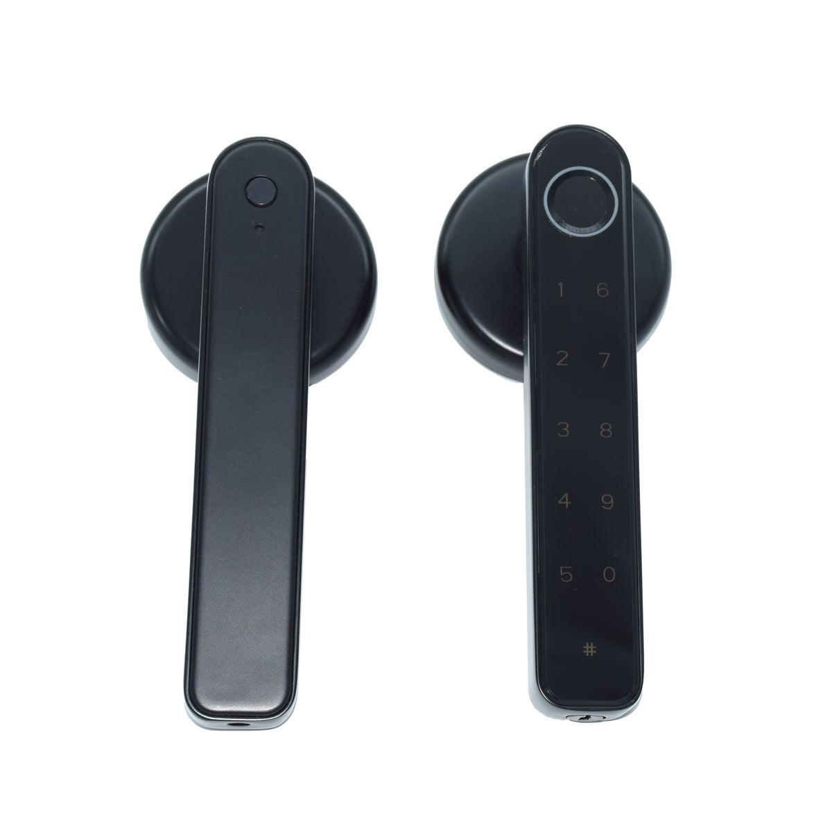 Indoor Wooden Glass Door with Fingerprint Bluetooth Lock