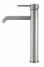 Lucid Pin Series Round Brushed Nickel Tall Basin Mixer