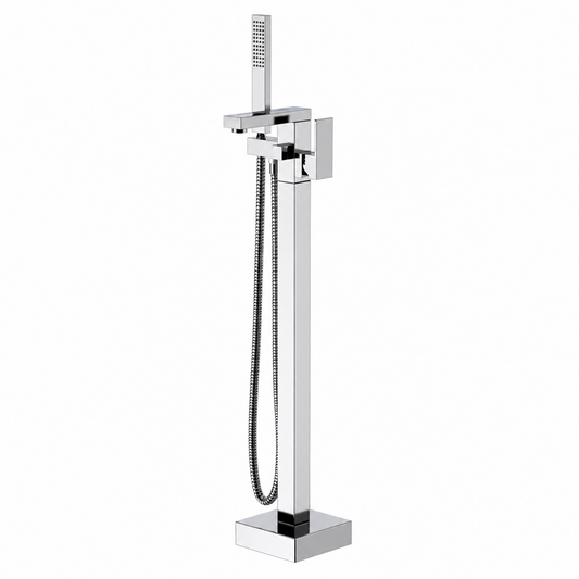 Floor Standing Mixer With Diverter & Handheld Shower