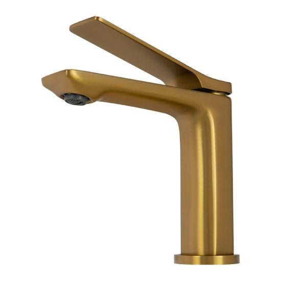 RUSHY Series Brushed Yellow Gold Basin Mixer