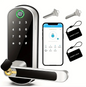 Smart Fingerprint Door Lock for Indoor Wooden Door, Keyless Entry, Multiple Unlock Methods