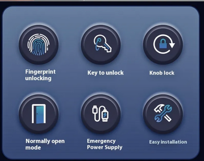 Smart Round Door Lock Ball Lock Household Smart Lock One Hold Open Fingerprint Lock