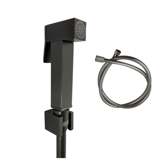 Square Brass BRUSHED YELLOW GOLD Toilet Bidet Spray Kit with 1.2m PVC Hose