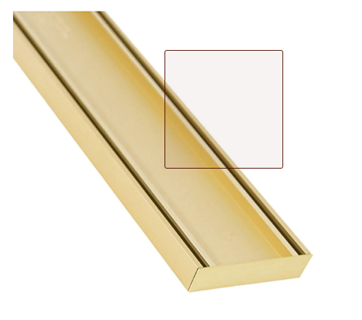 Muses Aluminium Slimline Tile Insert Matte Yellow Gold 300*100*26mm