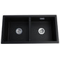 Black Granite Double Bowl Sink