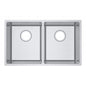 304 Stainless Steel Hand-made Double Bowls Kitchen Sink(Round Edges) 740*440*200mm