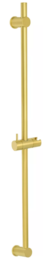 Round Brush Gold Rail with Handheld Shower