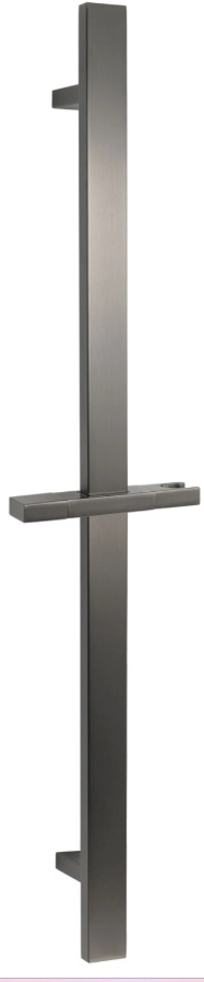 Square Gun Metal Hand held Shower  Rail