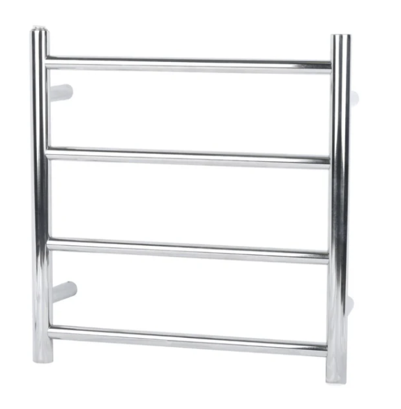 Round Chrome Electric Heated Towel Rack 4 Bars