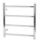 Round Chrome Electric Heated Towel Rack 4 Bars