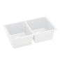 White Kitchen Sink Granite Stone TopUnder Mount Double Bowls 838*476*241mm