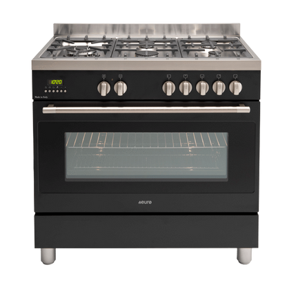 EFS900DBL – 90cm Black Dual Fuel Freestanding Oven