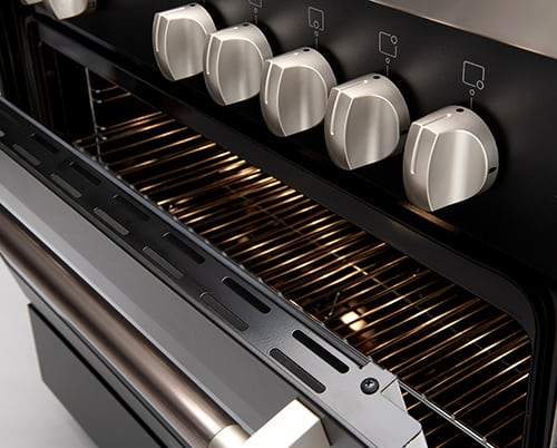 EFS900DBL – 90cm Black Dual Fuel Freestanding Oven